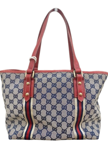 Gucci monogram leather tote bag - Red